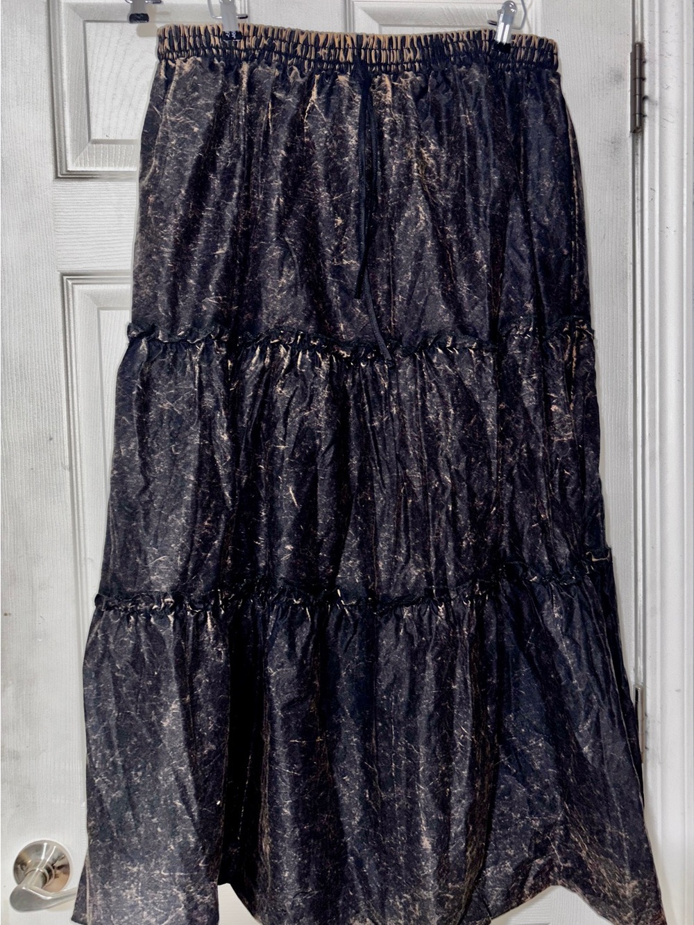 NWOT Long black with brown accent skirt
